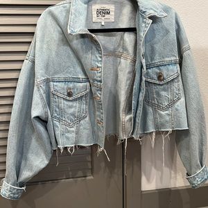 Oversized cropped Zara jean jacket